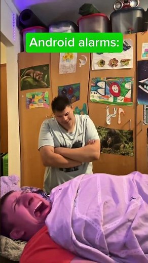 Android alarm VS iPhone alarm 🚨: #comdeymemes #funny #relatemuch #comedymovies #relateable #shorts