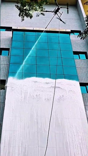 Drone Facade Cleaning System : How Glass Walls Are Washed Fast