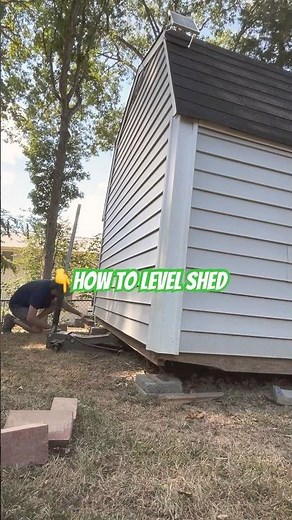 Easy way to level a shed 🚜