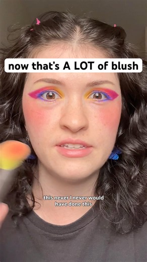 accidentally applying SO MUCH BLUSH😳