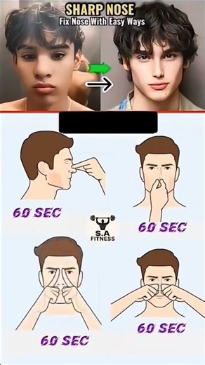 ‎FIX Your Sharp Nose With THESE Easy Exercises! #Workout #Exercises #Sharpnose #fixnose #jawline