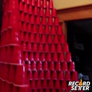 Did you know that the largest Plastic Cup Triangle ever built contained a whopping 550 cups? | RecordSetter