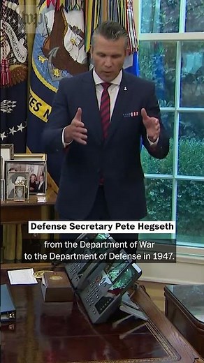 Trump to rename DOD to Department of War