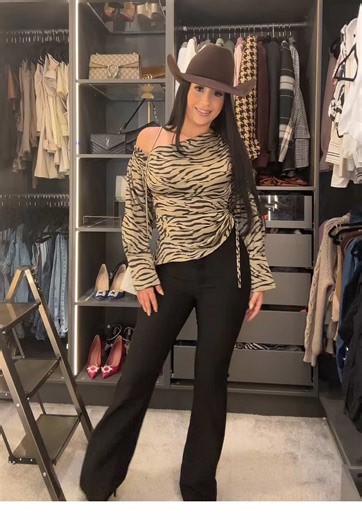 Western Outfit Inspiration with Zebra Print Top