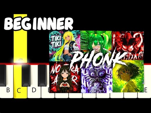10 Very Famous Phonk Songs – Slow & Easy Piano Tutorial (Melody Only) – Beginner - Videos For Kids