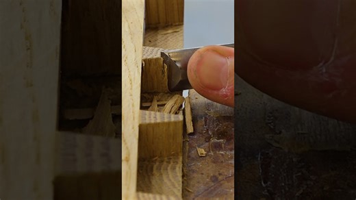 Cutting the dovetail joinery for the drawer boxes #kitchencabinets #woodshop