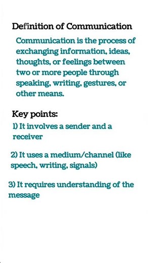 definition of communication // #communication // Akp learning classes //