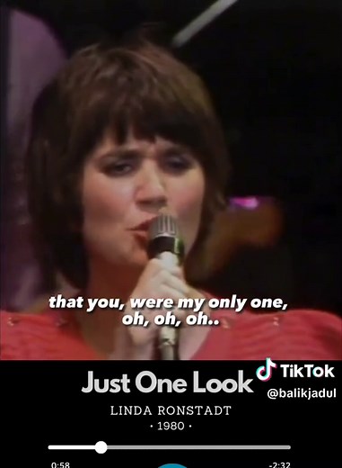 @Balik Jadul @Balik Jadul @Balik Jadul . 1980. LINDA RONSTADT. Just One Look. Live Show 1980. •••