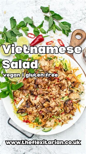 Vietnamese Salad with Baked Tofu | Fresh, Healthy & Easy Vegan Meal