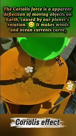 Explain coriolis effect why ocean flow curved ? #physics #science