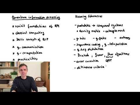 QUANTUM INFORMATION PROCESSING - Introduction to the course