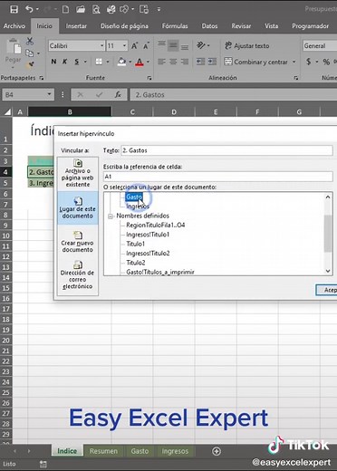 Cómo crear un índice en Excel fácil y rápido
