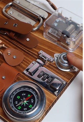 Wooden Fidget Board ASMR #asmr #toys #fyp #fidgettoys | fidget board asmr