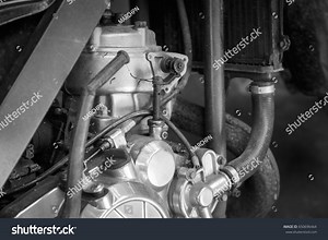 Old Motorcycle Engine Block Black Whit Stock Photo 650696464 | Shutterstock