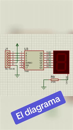 Modulo Display de 7 Segmentos usando 7448