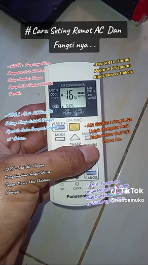 Cara Seting Remot AC Dan Fungsi nya