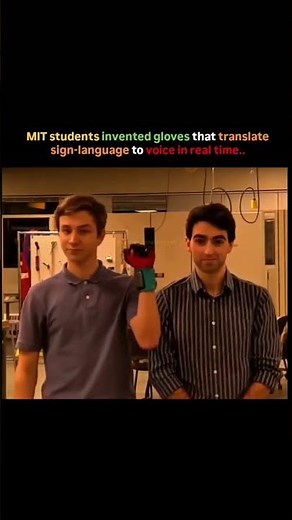 MIT students invented gloves that translate sign-language to voice in real time.. #ai