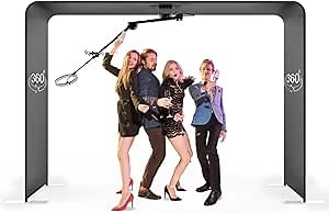 MWE Sky Overhead 360 Photo Booth for Big Parties with Software APP Remote Control Rotating 360-Degree Full Body Spin with Ring Light and Stand for up to 15 People