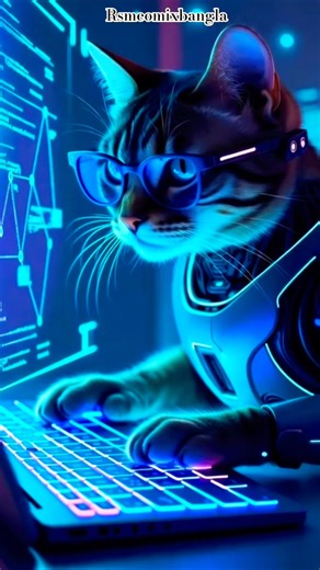 Hacker Cat Breaks the Internet! 💻🐾 | Smartest Cyber Cat Ever #shorts #cat #usa #america #kitten