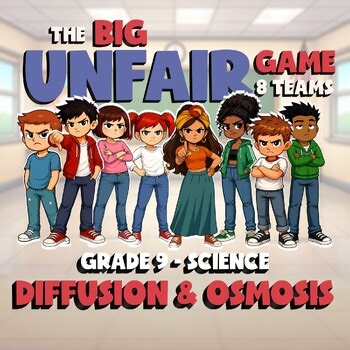 Diffusion & Osmosis BIG UNFAIR GAME - No Prep Grade 9 Science Review Activity