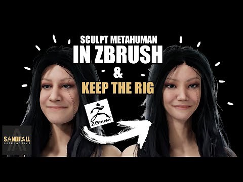 Metahuman to Zbrush without breaking the rig: Sandfall Tuts