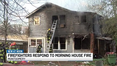 Firefighters respond to Monday morning house fire in Montgomery
