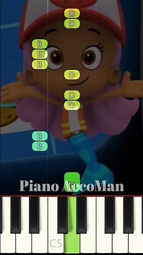 🚛 Trucks Are Tough – Bubble Guppies Piano Tutorial (Short) 🎹