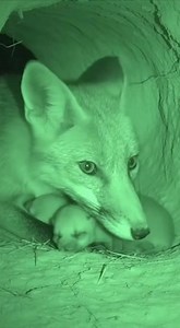 “Guarding the Unseen” #InfraredNature #MotherAndYoung #NocturnalLife | Silent Instincts