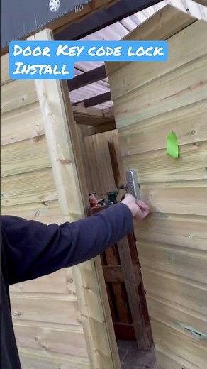 External key code entry lock install. #fit a key code lock.