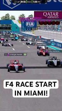 F4 RACE START IN MIAMI! #assettocorsa #league #simracing #cars #formula4 #f1 #shorts #gaming