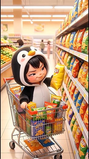 Cute Penguin Girl’s Day Gone Wrong 😂🐧 #viral #penguingirl#cuteshorts#funnyvideo