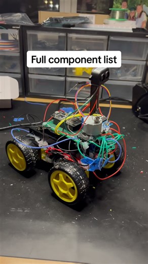 Full robot build list. I’ve had a few people ask me about the components I used so here we go. And yeah I definitely could have done it for cheaper. Next time. #robotics #autonomous #STEM #techtok