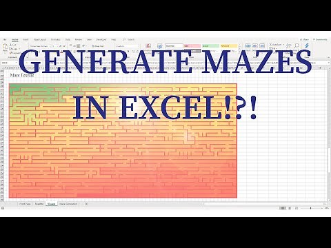 Generate Mazes - in Excel!!