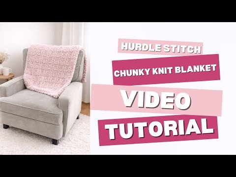 Chunky Knit Blanket Hurdle Stitch Finger Knit for Beginners | Step-by-Step Chunky Knit Tutorial