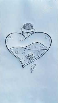 CORAÇÃO de VIDRO desenho cute a Lápis fácil de desenhar #drawing #adoroserdesenhista #diy