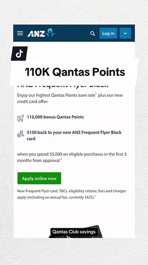 Get 110K Bonus Qantas Points with ANZ Australia Credit Card