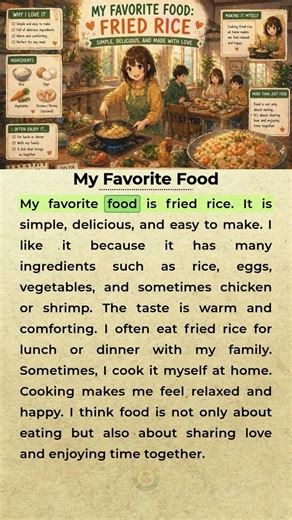 My Favorite Food 🍛 | Easy English Speaking Practice #learnenglish #englishpractice