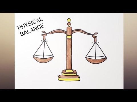 Easy and Simple drawing of Physical balance for Beginners
