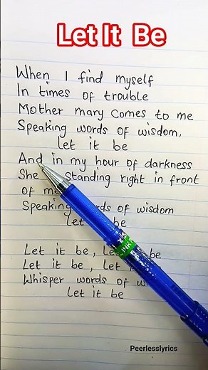 let it be song lyrics by the Beatles #letitbe #thebeatles #foryou