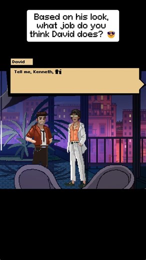 😎 Based on his look… what do you think David does? | A Study in Blue