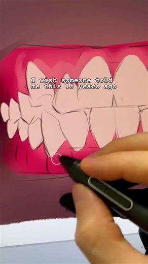 PAINTABLE by David Belliveau on Instagram: "Hands in pockets. Closed-mouthed smiles. Sound familiar? 😅 If you've been avoiding something because it feels too hard, this is your sign to face it. Break it down into steps: sketch first, then render, then color. You got this! I'll give you the brushes I use to get you started. Comment "PB" and I'll DM you the free set. #artvideo #drawingteeth #artprocess #artreel #arttok"