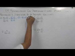 1.4 RATIONALIZATION WITH BINOMIAL DENOMINATOR 1ST YEAR OF BACCALAUREATE