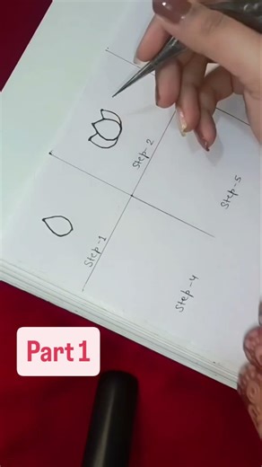 30 Sec Me Lotus Mehndi Design 😍✨ | Step by Step Tutorial #shorts#mehndidesign #viral #youtubeshorts