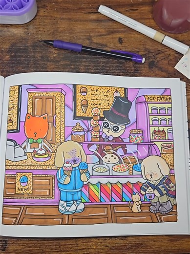 Happy Monday! Book: Bobbygoods: On the Job Willy Wonka Themed. Inspo: The amazing @kayla amilcar because she is everything with Bobby goods 😍 #coloring #themedcoloring #colorwithme #ohuhumarkers #bobbiegoodscoloringbook
