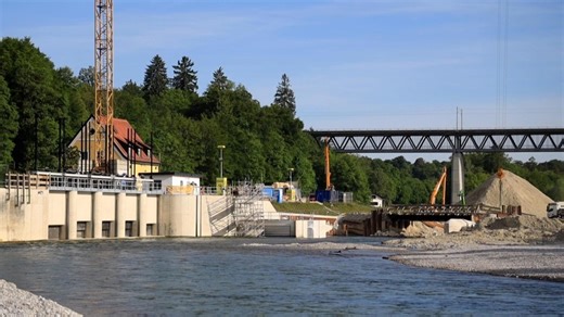 Abendschau - Der Süden: Pullach: Sanierung von Großhesseloher Wehr vor Abschluss