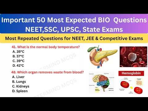 🚨 Top 50 Most Repeated BIO & Science MCQs for NEET, JEE & Competitive Exams!