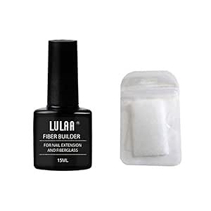 Magical Nail Extension Silk Fiberglass, Nail Extension Fiberglass Kit, Nail Care Fiberglass Silk, Fiberglass Nail Form, Nail Glass Fiber Gel for Nail Art Extension Tools -(20PCS&Fiber Builder Gel)