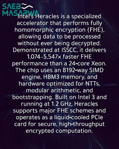 Intel Heracles chip computes encrypted data 1000x faster than 24‑core Xeon