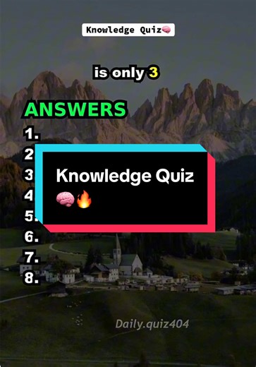 Knowledge Quiz: Can You Score Better?