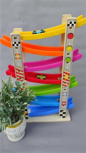 Rainbow Ramp ASMR | Satisfying Rolling Balls & Toy Sounds (No Talking)